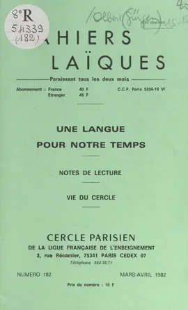 Read: Une langue pour notre Book temps