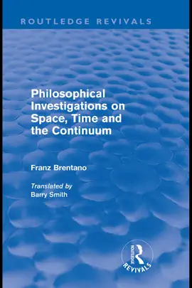 Read: Philosophical Investigations on Time, Space and Book the Continuum (Routledge Revivals)