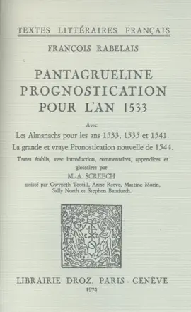 Read: Pantagrueline Prognostication pour l'an 1533 Book