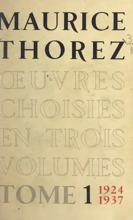 Read: Œuvres choisies (1). Book 1924-1937