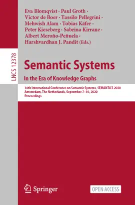 Read: Semantic Systems. In the Book Era of Knowledge Graphs