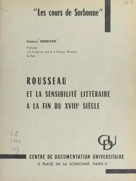 Read: Rousseau et la sensibilité littéraire à la fin du XVIIIe siècle Book