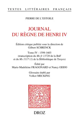 Read: Journal du règne de Henri IV. Book Tome IV: 1599-1603