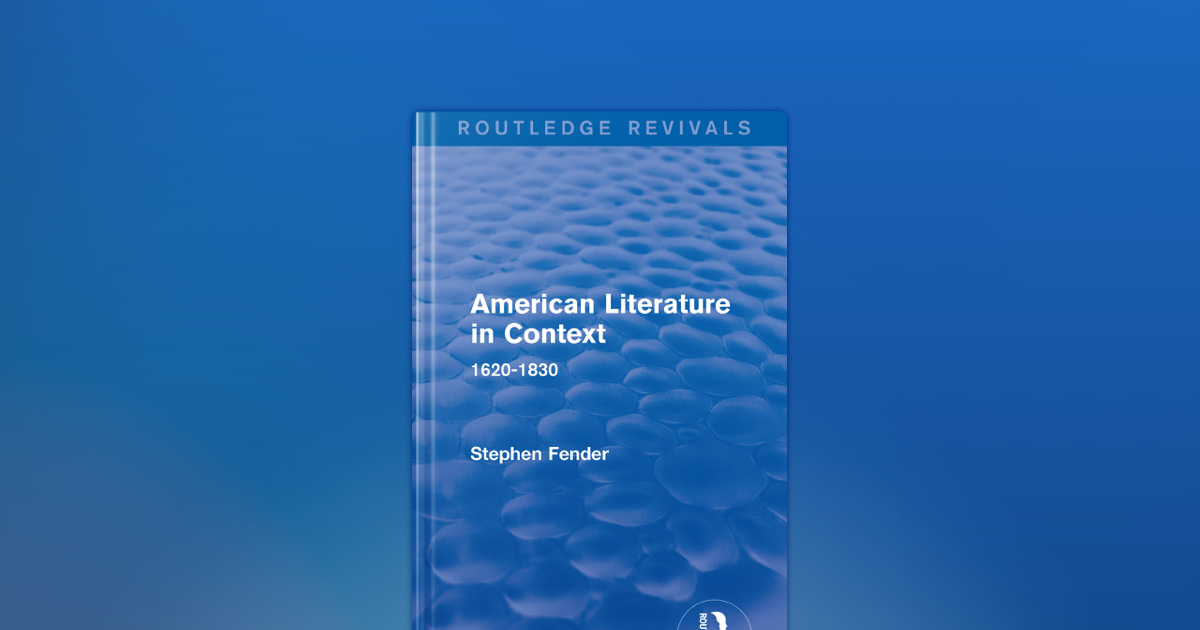 ‎Routledge Revivals: American Literature In Context - Book Series On ...