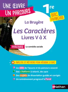 Read: Analyse et étude de l'oeuvre - Les Book Caractères de La Bruyère - Réussir son BAC Français 1re 2025 - Parcours associé La comédie sociale - Voie générale - Une oeuvre, un parcours