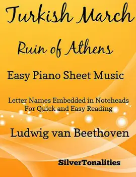 Turkish March the Ruin of Athens Easy Piano Sheet Music