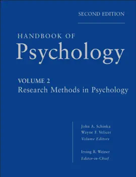 Read: Handbook of Psychology, Research Methods in Psychology Book