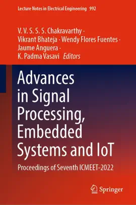 Read: Advances in Signal Book Processing, Embedded Systems and IoT