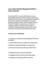 Learn Oracle Cloud ERP Project Portfolio Management