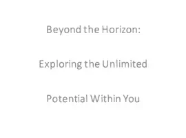 Read: Beyond Book the Horizon: Exploring the Unlimited Potential Within You