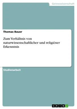 Read: Zum Verhältnis von naturwissenschaftlicher und religiöser Book Erkenntnis