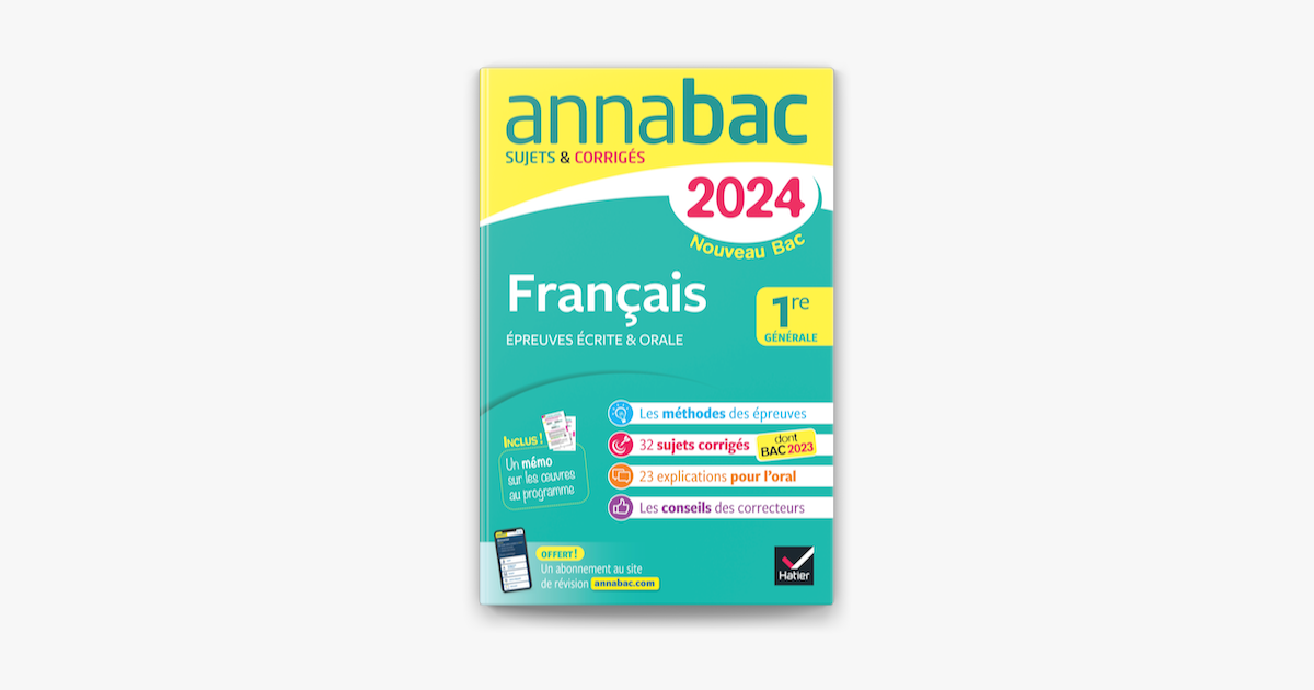 ‎Annales Du Bac Annabac 2024 Français 1re Générale (bac De Français ...