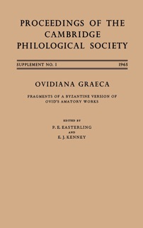 Ovidiana Graeca by P. E. Easterling