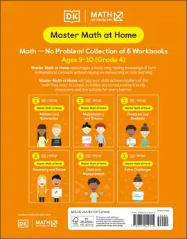Math - No Problem! Collection of 6 Workbooks, Grade 4 Ages 9-10