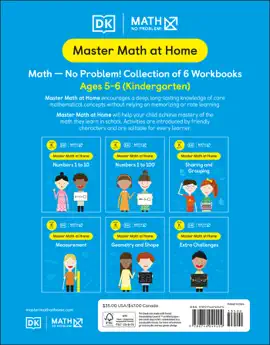 Math - No Problem! Collection of 6 Workbooks, Kindergarten Ages 5-6