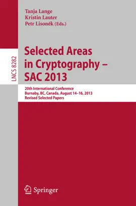 Read: Book Selected Areas in Cryptography -- SAC 2013