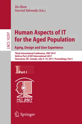 Read: Human Aspects of IT for the Aged Population. Aging, Book Design and User Experience