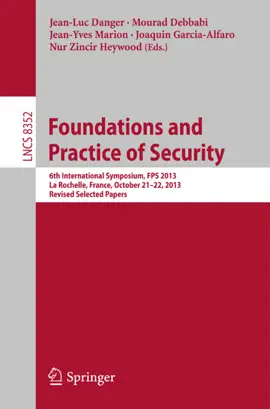 Read: Foundations and Practice Book of Security