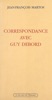 Book Correspondance avec Guy Debord