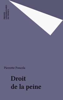 Droit de la peine by Pierrette Poncela