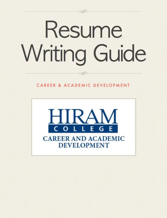 Resume Writing Guide