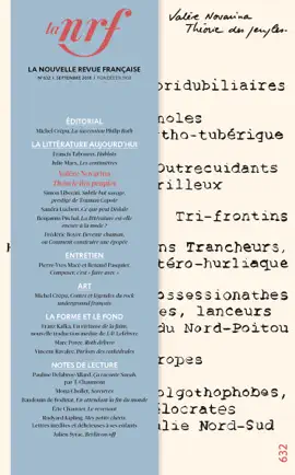 Read: Book La Nouvelle Revue Française N° 632