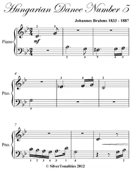 Read: Hungarian Dance Number 5 Beginner Book Piano Sheet Music