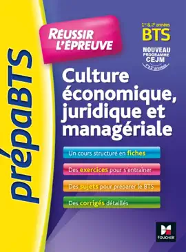 Read: PrepaBTS - Réussir l'épreuve - Culture économique juridique et managériale Révision et Book entrai - FXL