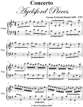 Concerto Aylesford Pieces Easy Piano Sheet Music
