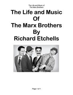 The Life And Music Of The Marx Brothers by Richard Etchells