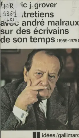 Read: Six entretiens avec André Malraux sur des écrivains de Book son temps (1959-1975)