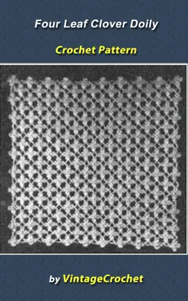Four Leaf Clover Doily Vintage Crochet Pattern