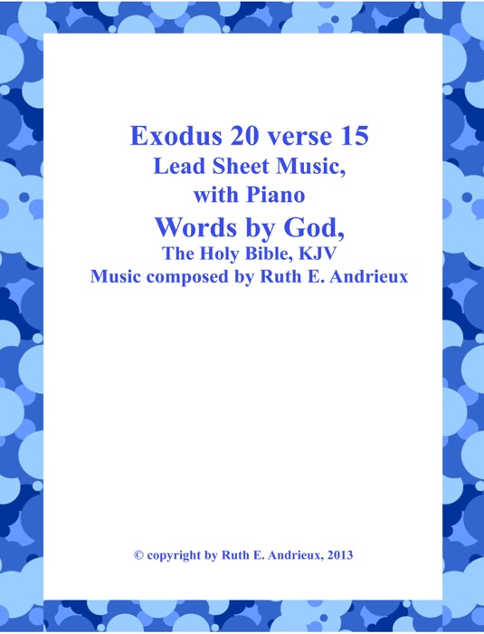 Exodus 20 verse 15 Lead sheet music  with Piano Music