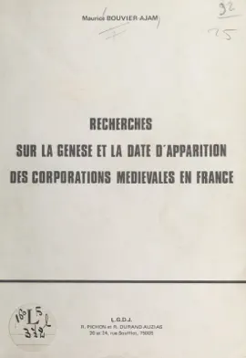 Read: Recherches sur la genèse et la date d'apparition des corporations médiévales en France Book