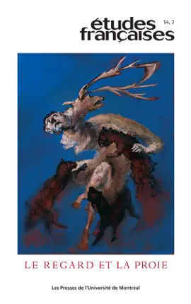 Read: Études françaises. Volume 54, numéro Book 2, 2018