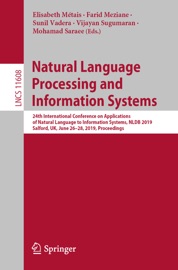 Natural Language Processing and Information Systems - Elisabeth Métais, Farid Meziane, Sunil Vadera, Vijayan Sugumaran & Mohamad Saraee