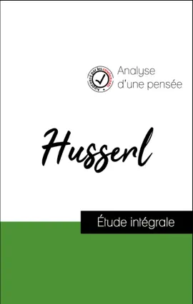 Read: Analyse d'une pensée : Husserl (résumé et fiche de lecture plébiscités par les enseignants sur fichedelecture.fr) Book