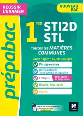 Read: Prépabac 1re STI2D/STL Book - Toutes les matières communes - Cours et entraînement contrôle continu 2026
