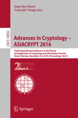 Read: Advances in Cryptology – ASIACRYPT 2016 Book