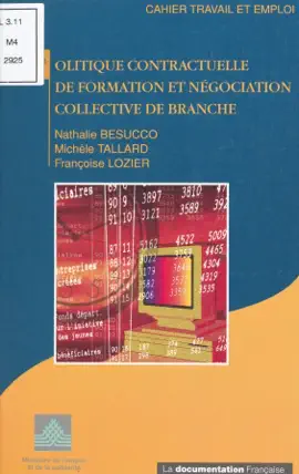 Read: Politique contractuelle de formation et négociation collective de Book branche