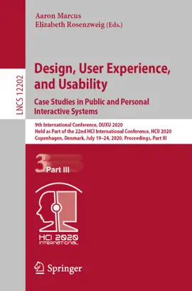 Read: Book Design, User Experience, and Usability. Case Studies in Public and Personal Interactive Systems
