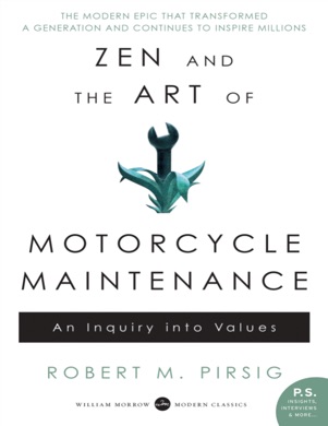 Capa do livro Zen and the Art of Motorcycle Maintenance de Robert M. Pirsig