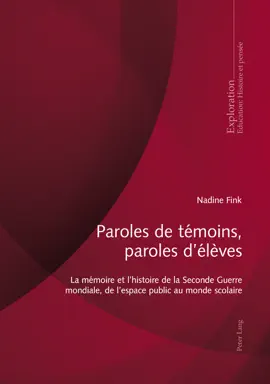 Read: Paroles de témoins, Book paroles délèves