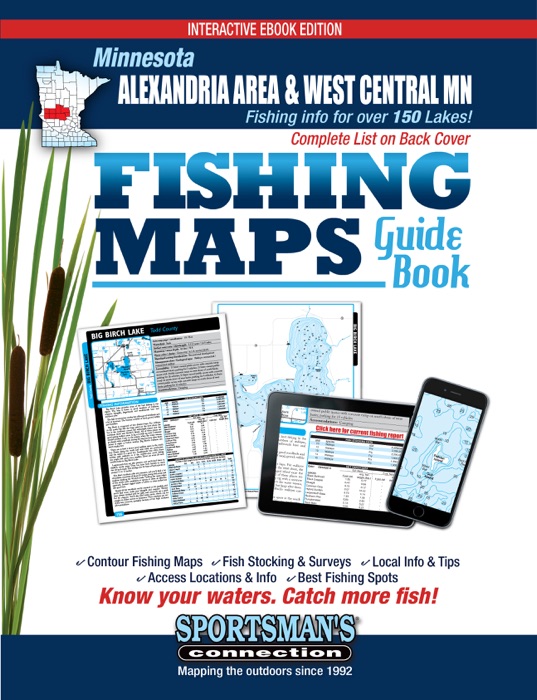 Alexandria & West Central MN Fishing Maps Guide Book