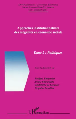 Read: Approches institutionnalistes Book des inégalités en économie sociale