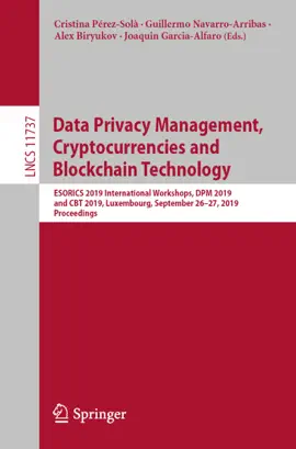 Read: Data Book Privacy Management, Cryptocurrencies and Blockchain Technology