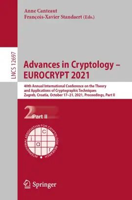 Read: Advances in Book Cryptology – EUROCRYPT 2021