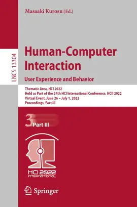 Read: Book Human-Computer Interaction. User Experience and Behavior