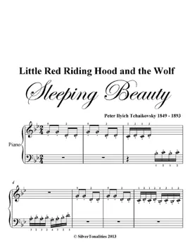 Little Red Riding Hood and the Wolf Beginner Piano Sheet Music