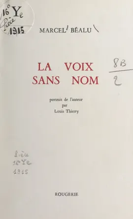 Read: La voix sans nom Book